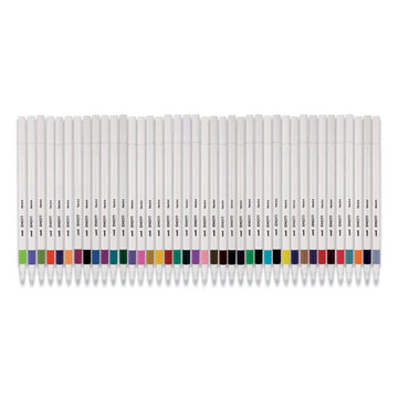 uni-ball® Emott Ever Fine Porous Point Pen, Stick, Fine 0.4 Mm, Assorted Ink Colors, White Barrel, 40-pack freeshipping - TVN Wholesale